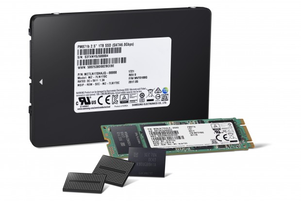 PM871b als M.2- und 2,5-Zoll-Variante mit V-NAND v4 (Bild: Samsung)